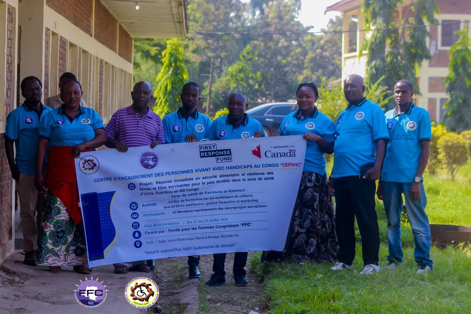 equipe-encadrement-banderole-projet-cepvhc-ffc-uvira